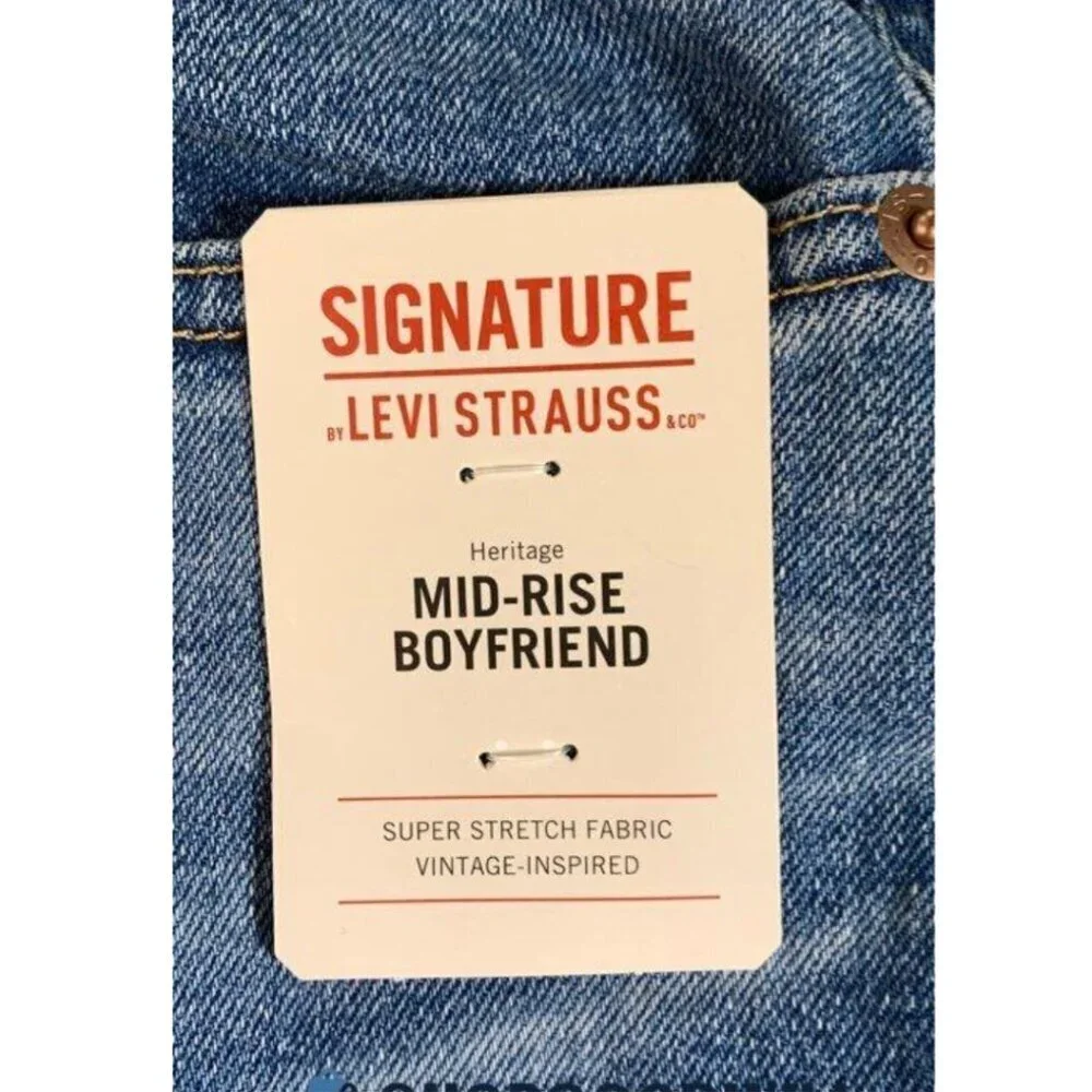 NWT Levi's Women's Heritage Boyfriend Mid-Rise Blue Jeans Size 8 W 29 - Picture 3 of 12